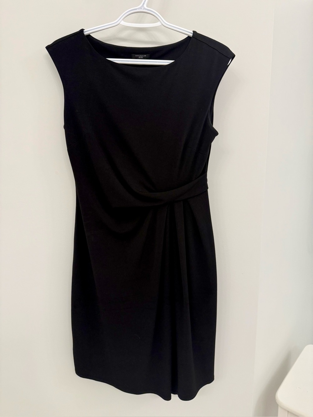 Ann Taylor little black dress, asymmetrical, petite small